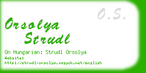 orsolya strudl business card